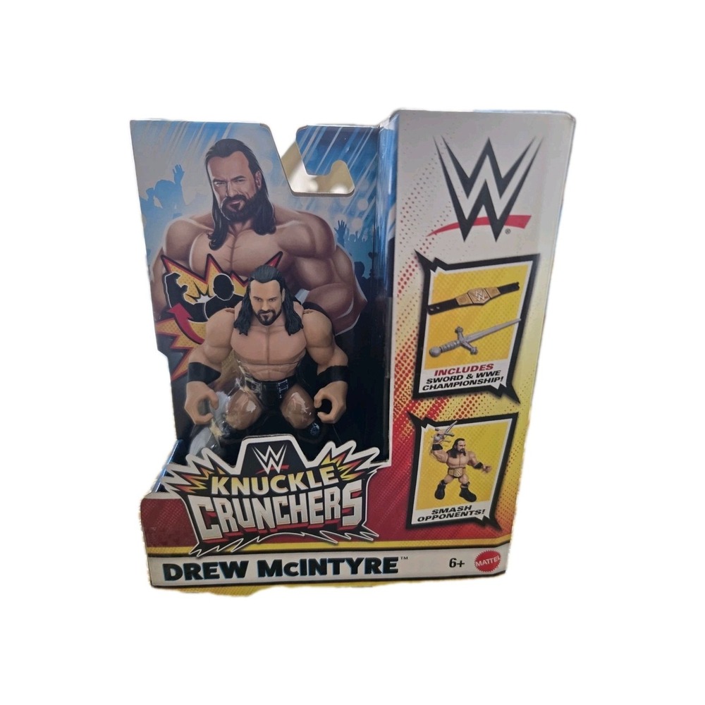 WWE Knuckle Crunchers DREW MCINTYRE w/ Sword and Championship Belt